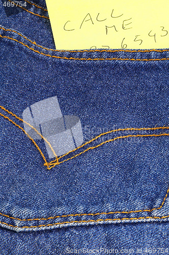 Image of message in a pocket