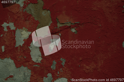 Image of Background texture of old flaking red paint