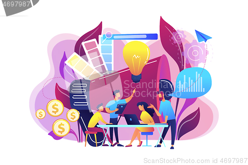 Image of Digital marketing team concept vector illustration.