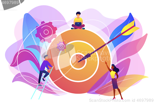 Image of Goals and objectives concept vector illustration.