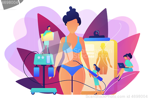 Image of Liposuction concept vector illustration.