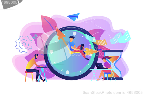 Image of Deadline concept vector illustration.