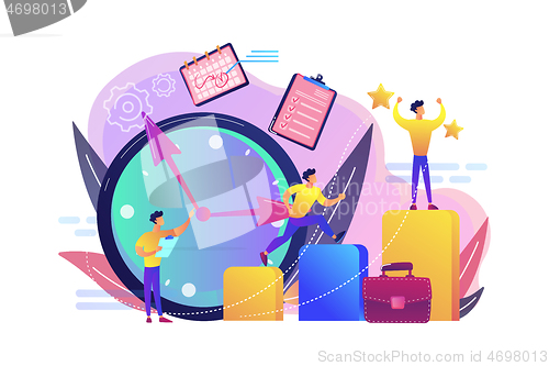 Image of Self management concept vector illustration.