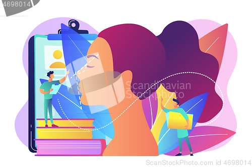 Image of Rhinoplasty concept vector illustration.