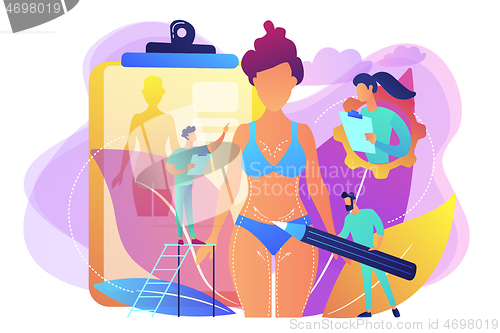 Image of Body contouring concept vector illustration.