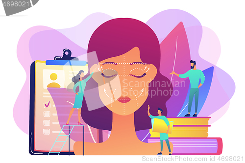 Image of Face lifting concept vector illustration.