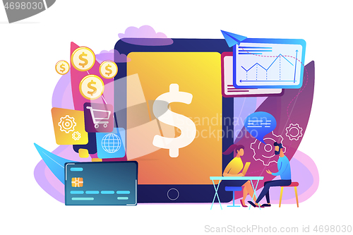 Image of Core banking IT system concept vector illustration.