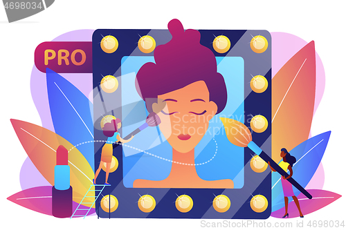 Image of Professional makeup concept vector illustration.