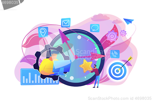 Image of Time management concept vector illustration.