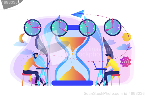Image of Time zones concept vector illustration.