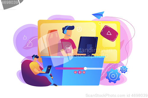 Image of E-sport game streaming concept vector illustration.