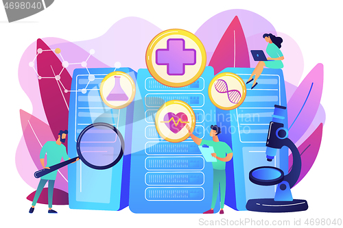 Image of Big data healthcare concept vector illustration.