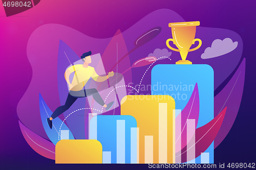 Image of On the way to success concept vector illustration.