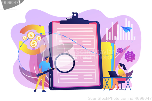 Image of Cash flow statement concept vector illustration.