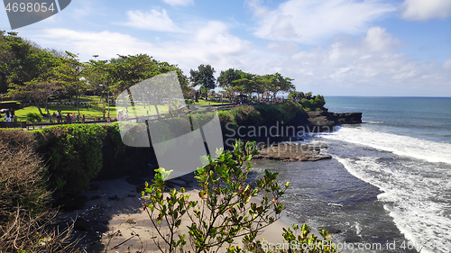 Image of Cliff of Tanah Lot temple in Bali