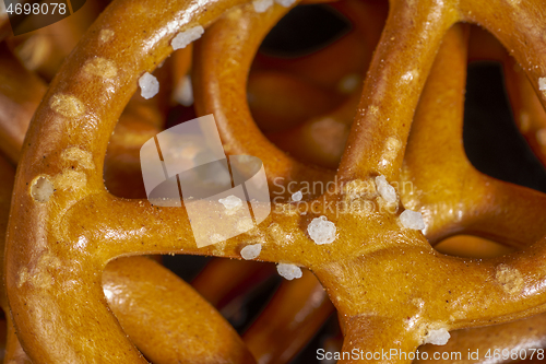 Image of small lye pretzels closeup