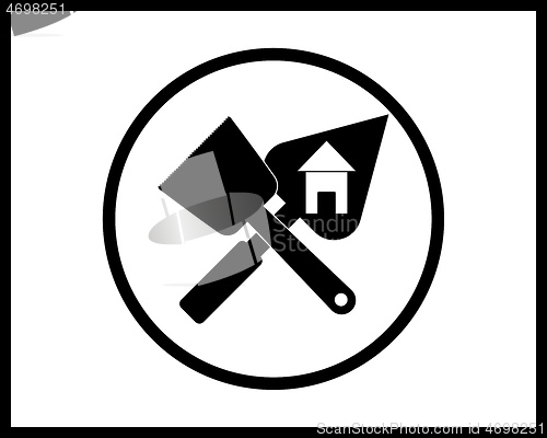 Image of trowel and brush icon