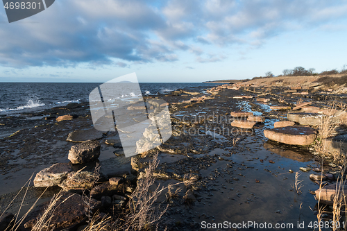 Image of Flat rock coastline by the Baltic Sea