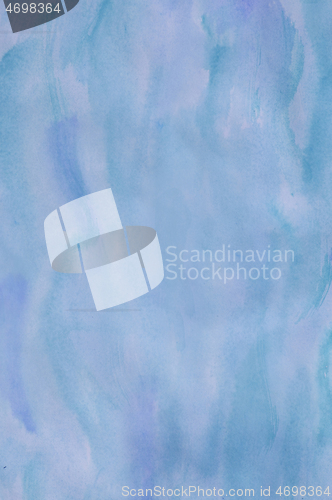 Image of Blue watercolor color painted background