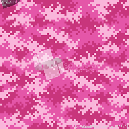 Image of Camouflage pixel pattern in Pink seamlessly tileable