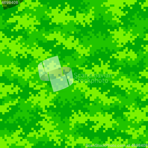 Image of Neon green camouflage pixel pattern seamlessly tileable