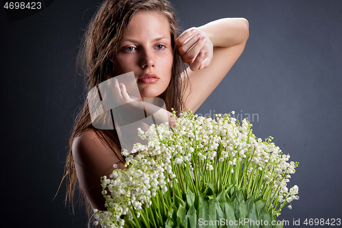 Image of Girl With Flowers