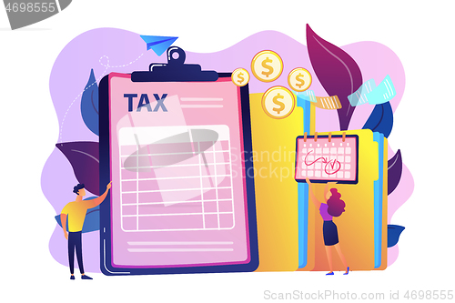 Image of Tax form concept vector illustration.