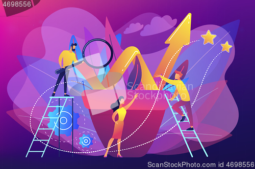 Image of Business growth concept vector illustration.