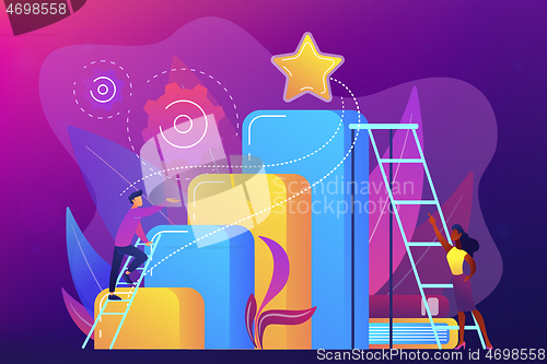 Image of Business ambition concept vector illustration.