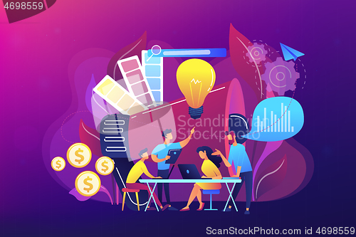 Image of Digital marketing team concept vector illustration.