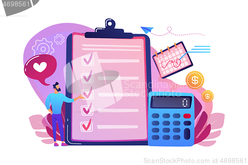 Image of Budget planning concept vector illustration.