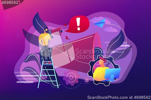 Image of Draw attention concept vector illustration.