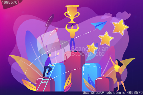 Image of Key to success concept vector illustration.