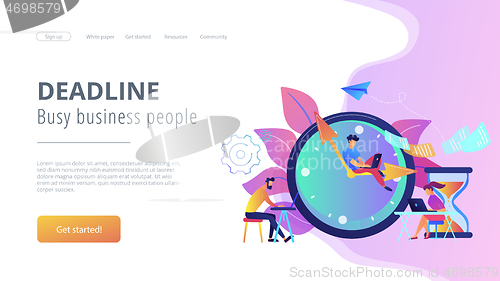 Image of Deadline concept landing page.