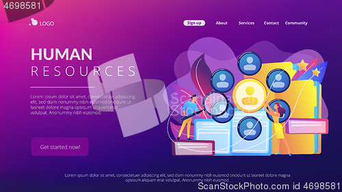 Image of Human resources concept landing page.