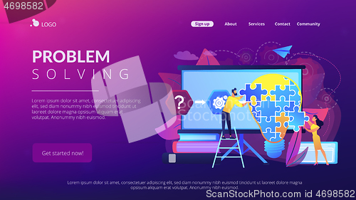 Image of Problem solvingconcept landing page.