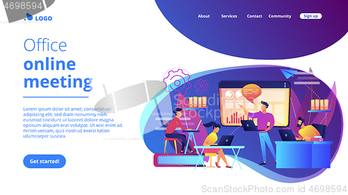 Image of Digital presentation concept landing page.