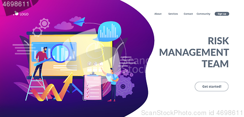 Image of Risk managementconcept landing page.