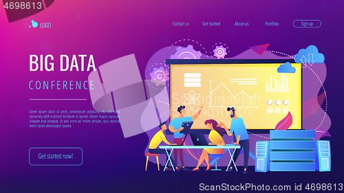 Image of Big data conferenceconcept landing page.