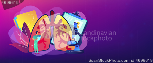 Image of Obstructive pulmonary disease concept banner header.