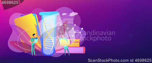 Image of Genetic testing concept banner header.