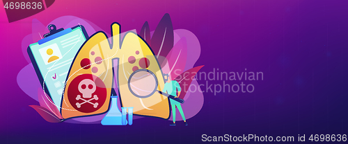 Image of Lower respiratory infections concept banner header.