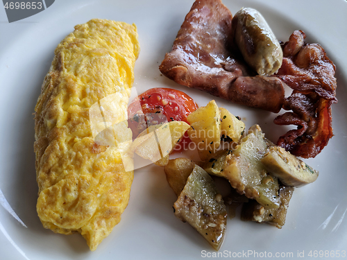 Image of Breakfast with omelet eggs
