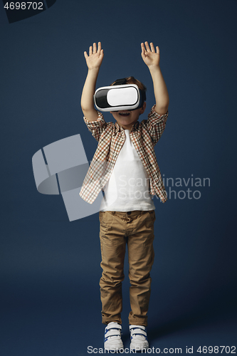 Image of Child with virtual reality headset