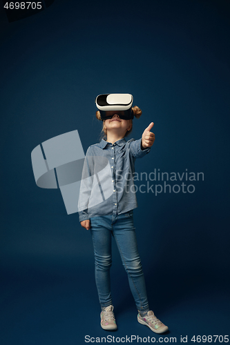 Image of Child with virtual reality headset