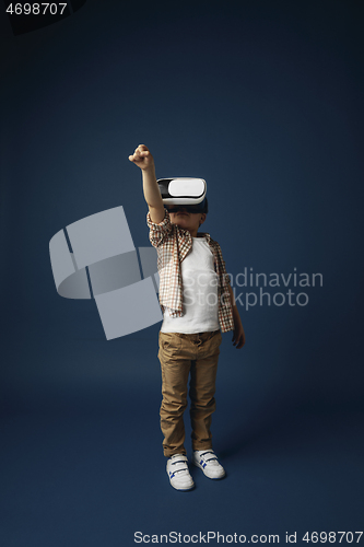 Image of Child with virtual reality headset