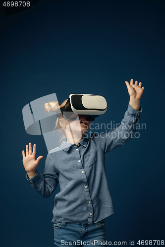 Image of Child with virtual reality headset