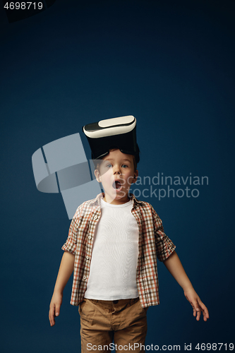 Image of Child with virtual reality headset