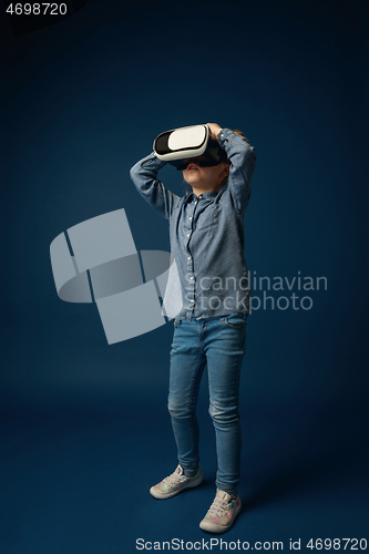 Image of Child with virtual reality headset