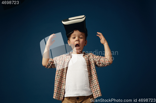 Image of Child with virtual reality headset